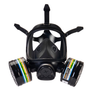 Full Face Tactical Duel Respirator Gas Mask Stealth Angel Survival