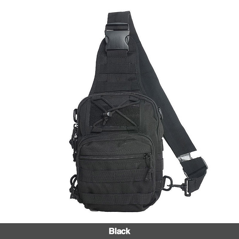 Black Military Style Outdoor Compact Shoulder Sling Backpack