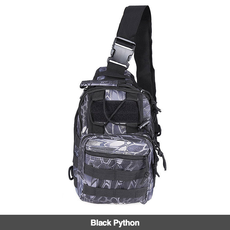 Black Python Military Style Outdoor Compact Shoulder Sling Backpack