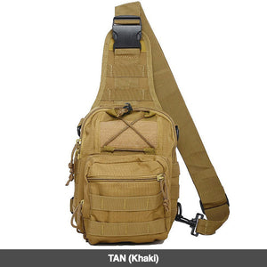 Tan Military Style Outdoor Compact Shoulder Sling Backpack
