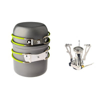Ultralight Portable Outdoor Pot Pan & Stove Set with Piezo Ignition Stealth Angel Survival