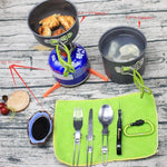 Ultralight Portable Outdoor Pot Pan & Stove Set with Piezo Ignition Stealth Angel Survival