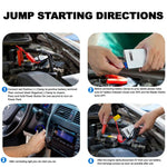 Battery ResQ - Portable Car Battery Jump Starter (12V 12000mah 400A), USB Power Bank, LED Flashlight