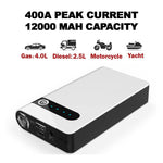 Battery ResQ - Portable Car Battery Jump Starter (12V 12000mah 400A), USB Power Bank, LED Flashlight