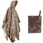Military Style Hooded Rain Poncho & Multi-Purpose Waterproof Shelter / Tent / Picnic Mat Stealth Angel Survival SA-RC1