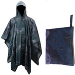 Military Style Hooded Rain Poncho & Multi-Purpose Waterproof Shelter / Tent / Picnic Mat Stealth Angel Survival SA-RC1