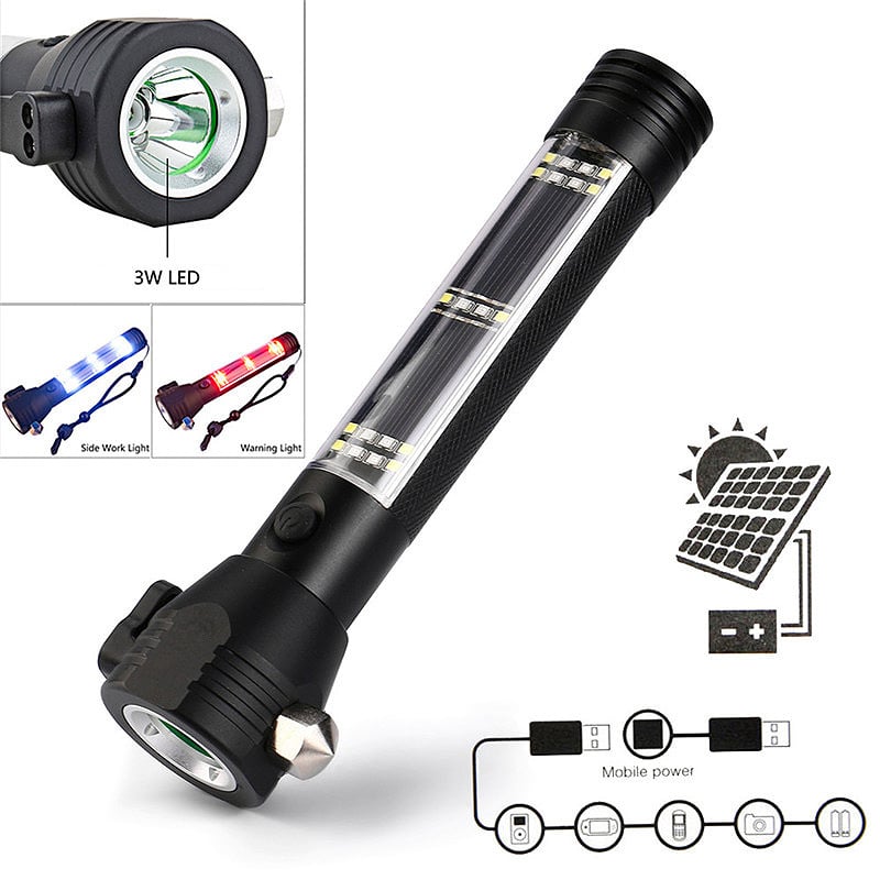 Roadside HERO ™ 9-IN-1 Multi-Function Flashlight / Survival Tool / Pow ...